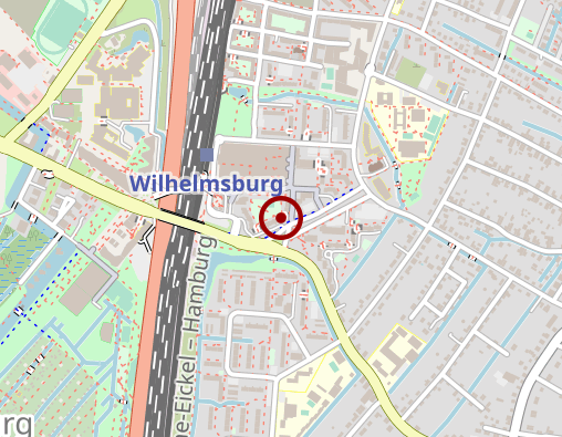 Karte: Suchthilfe in Hamburg Psychologische Psychotherapeuten Sucht- u. Verkehrstherapie