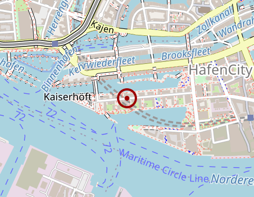 Karte: Ärzte am Kaiserkai - Gesundheitszentrum an der Elbphilharmonie