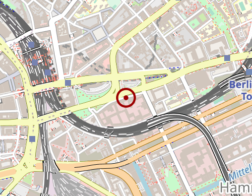 Karte: TBC-Bekämpfungsstelle Bezirksamt Hamburg - Mitte Gesundheitsberatung