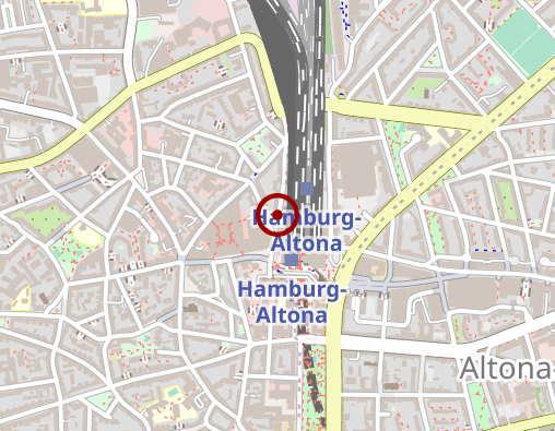 Karte: Apotheke im Bahnhof Altona