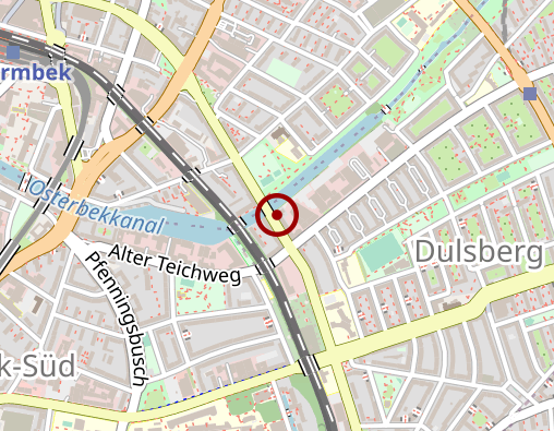 Karte: Tagespflege Haus am Kanal (Tagespflege Dulsberg)