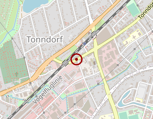 Karte: Pestalozzi-Stiftung Hamburg AWG Tonndorf Betreutes Wohnen