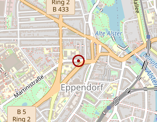 Karte: OSTEOPATHIEZENTRUM MARTINISTRASSE