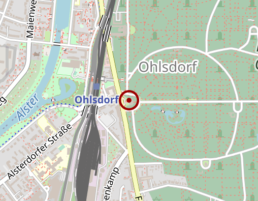 Karte: Bestattungsforum Hamburg Ohlsdorf