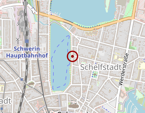 Karte: Logopädische Praxis am Pfaffenteich des ASB Ortsverband Schwerin e.V.