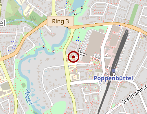 Karte: Psychotherapiepraxis-Alstertal Dipl.-Psych. Judith Veit