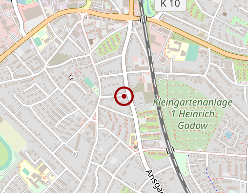 Karte: Praxis am Hogenkamp, Ubl, Dr. Fronzek, Dr. Erdmann, Dr. Kröplin