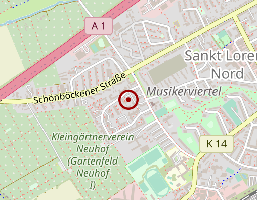 Karte: Physiotherapie im Musikerviertel u. Fröhlich Stephan u. Heiden Birgit