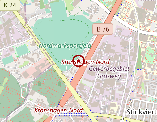 Karte: Sportplatz Nordmarksportfeld