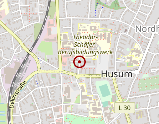 Karte: HELIOS Klinik für Kinder- und Jugendpsychiatrie und -Psychotherapie, Tagesklinik Baumhaus Husum