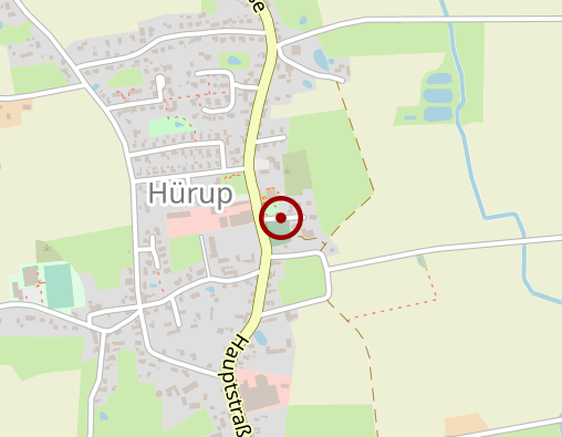 Karte: Sozialstation im Amt Hürup