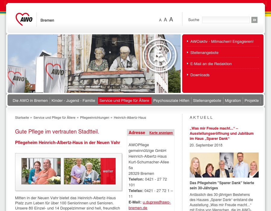 AWO Pflege gGmbH Stationäre Pflegeeinrichtung