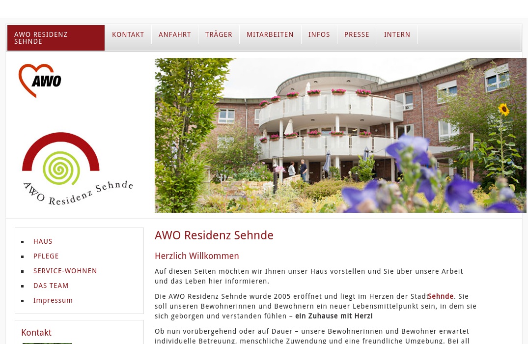 ☎ AWO-Residenz Sehnde Gerontopsychiatrische Pflege - Seniorenresidenz