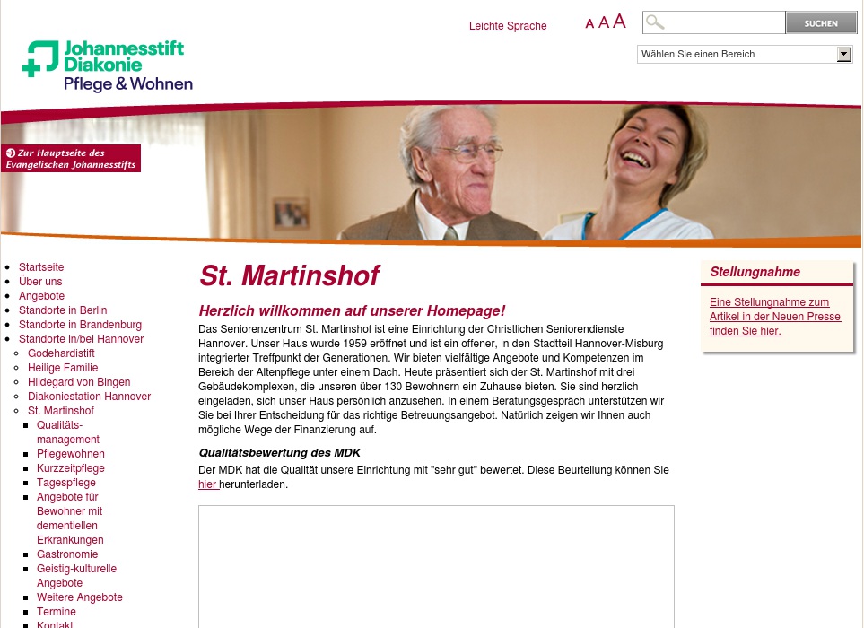 Christliche Seniorendienste Hannover gGmbH Seniorenzentrum St. Martinshof