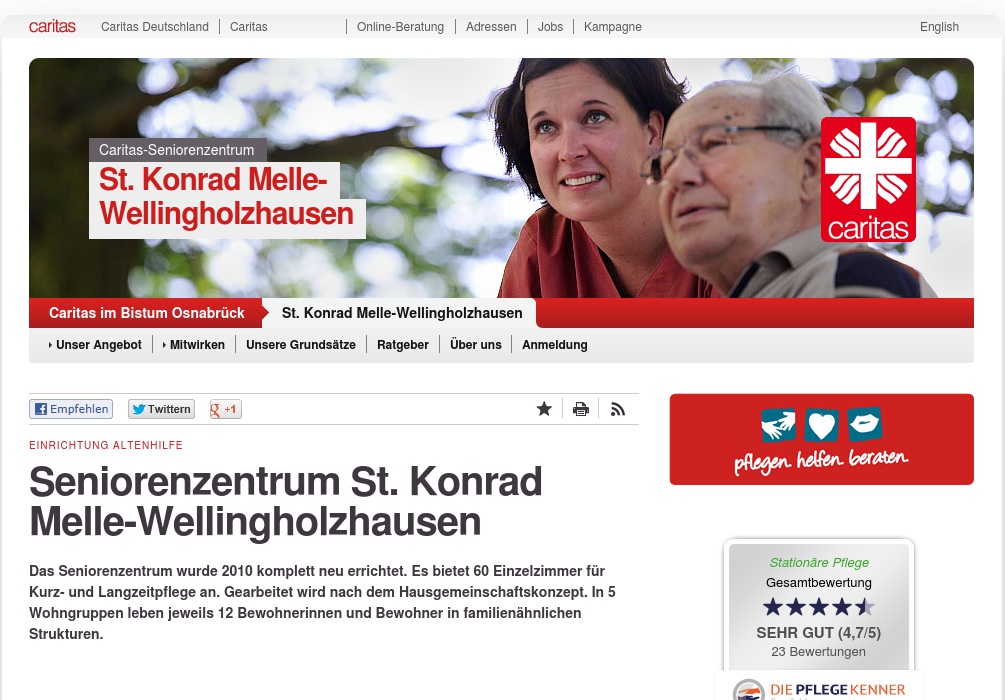 Caritas Pflegezentrum Melle-Wellingholzhausen GmbH St. Konradheim