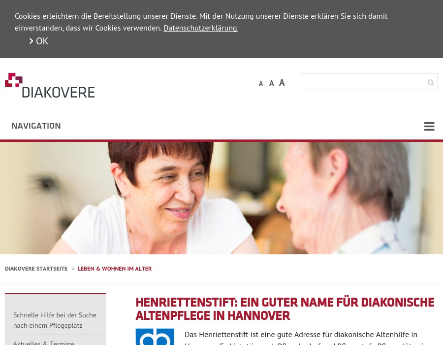 DIAKOVERE Altenhilfe Henriettenstift gGmbH Altenzentrum Kirchrode