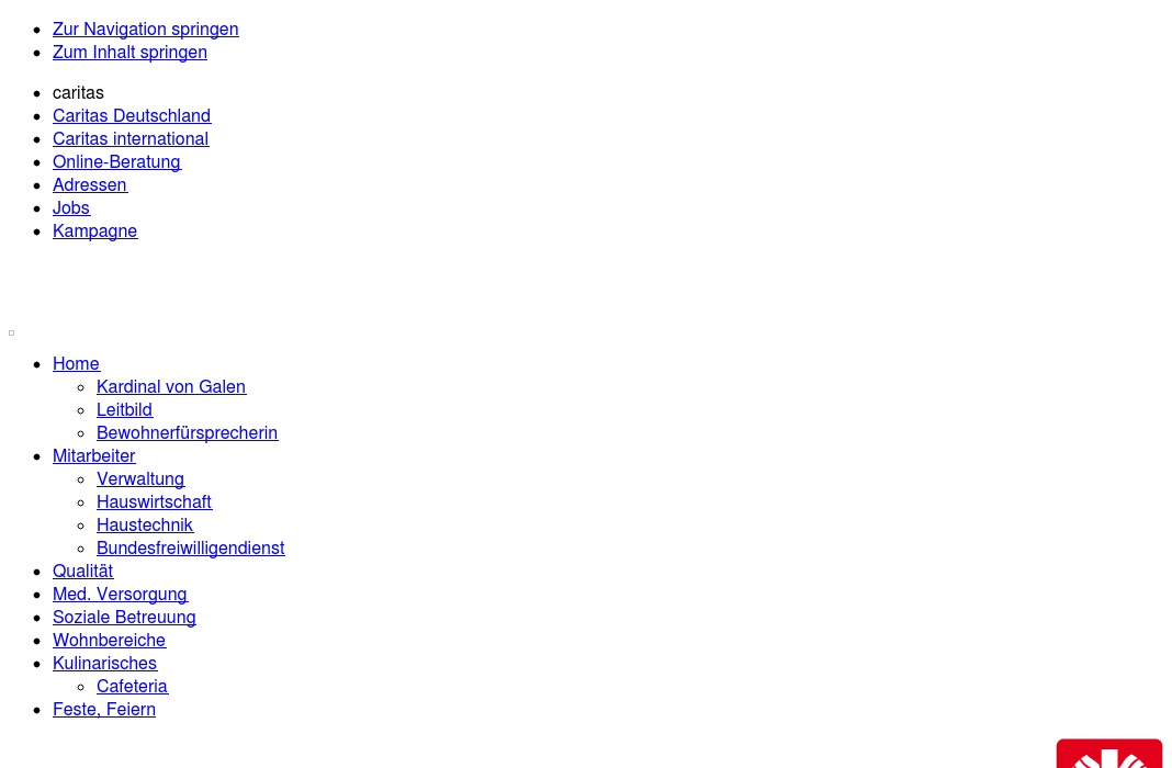 Kardinal von Galen-Haus Wohnpflegeheim für Menschen mit geistiger Behinderung