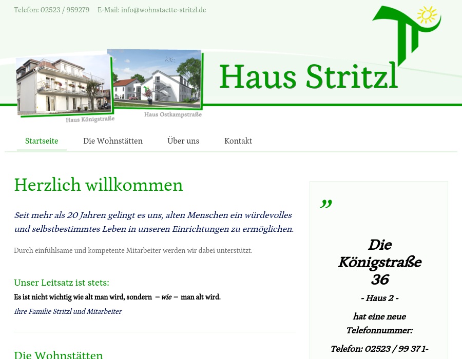 Wohnstätte für Pflegebedürftige & Senioren