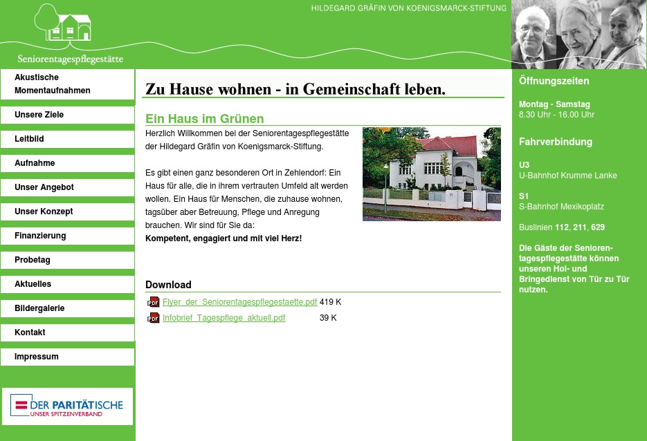 Seniorentagespflegestätte Hildegard Gräfin von Koenigsmarck-Stiftung