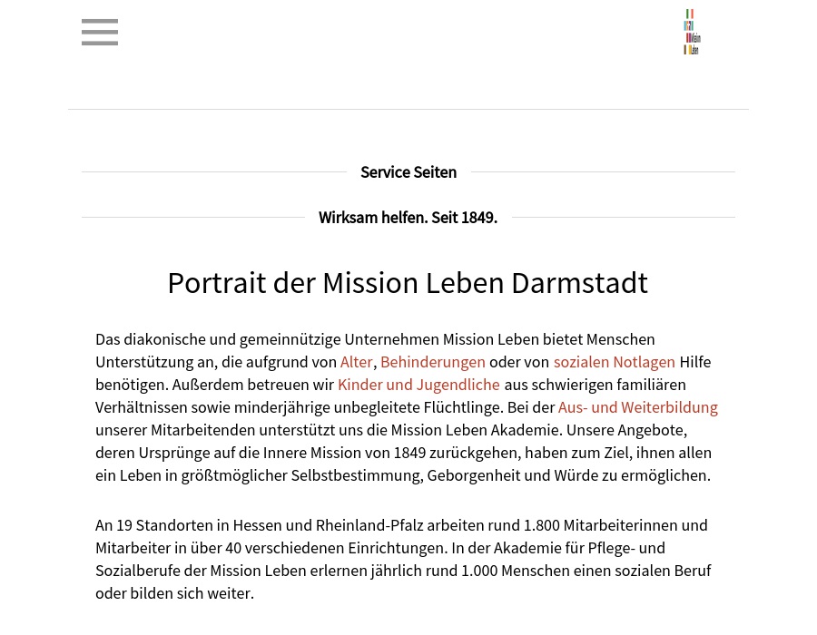 An den Platanen Mission Leben - Im Alter GmbH Alten- und Pflegeheim