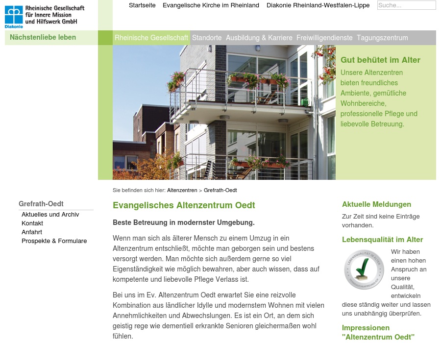 Ev. Altenzentrum Oedt - Neubau Ev. Altenzentrum Oedt  - Haus am Weiher Ev. Altenzentrum Burg Uda