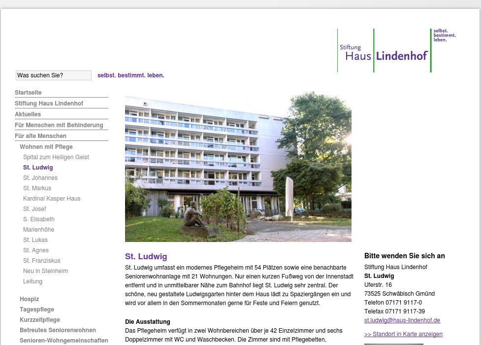 Stiftung Haus Lindenhof Alten- und Pflegeheim St. Ludwig