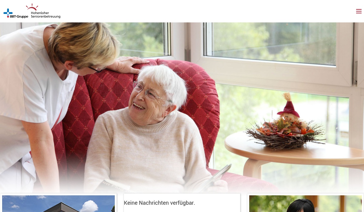 Hohenloher Seniorenbetreuung gGmbH Seniorenzentrum Neuenstein Vollstationäre Pflege