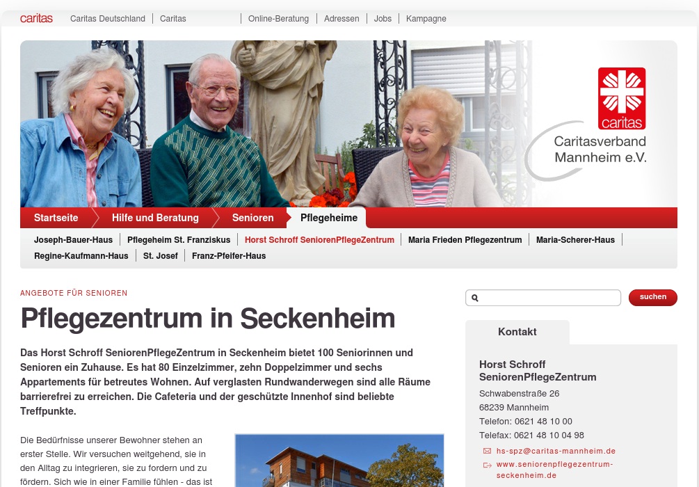 Caritasverband Mannheim e.V. Horst Schroff SeniorenPflegeZentrum