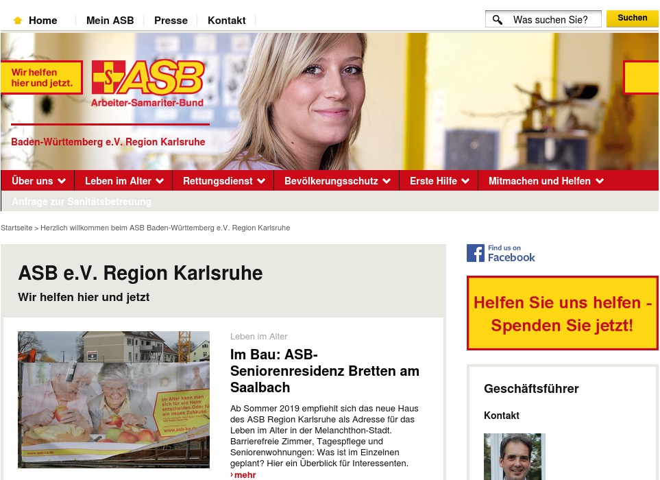Arbeiter-Samariter-Bund Baden-Württemberg e.V. Region Karlsruhe Tagespflege Neureut