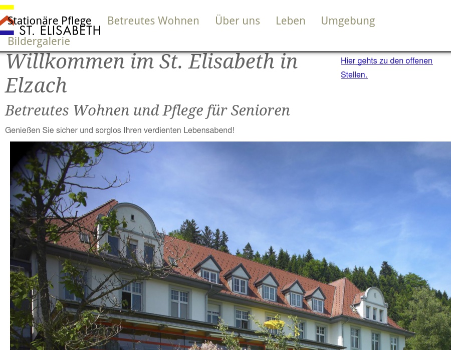 St. Elisabeth Wohnen und Pflege für Senioren in Elzach