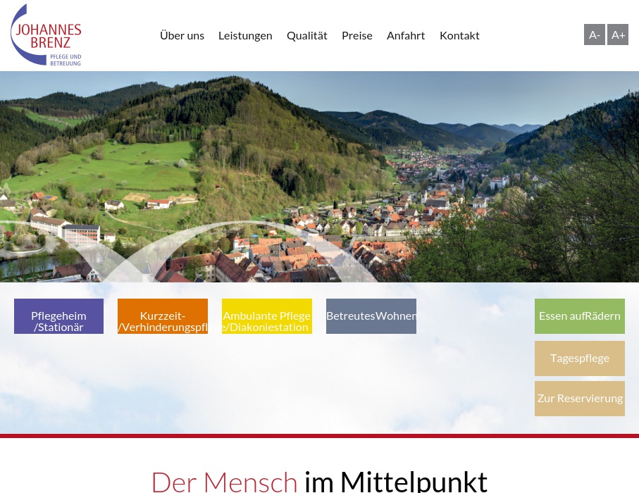 Johannes Brenz Altenpflege gGmbH Pflegeheim Wolfach