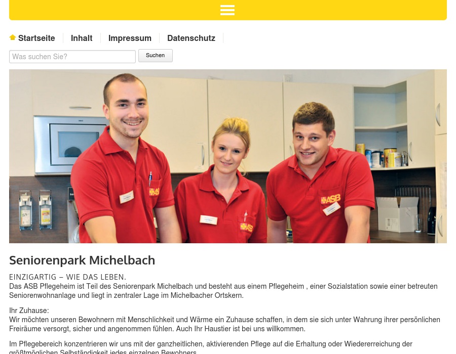 Arbeiter-Samariter-Bund KV Schwäbisch Hall-Gaildorf Seniorenpark Michelbach am Schloß