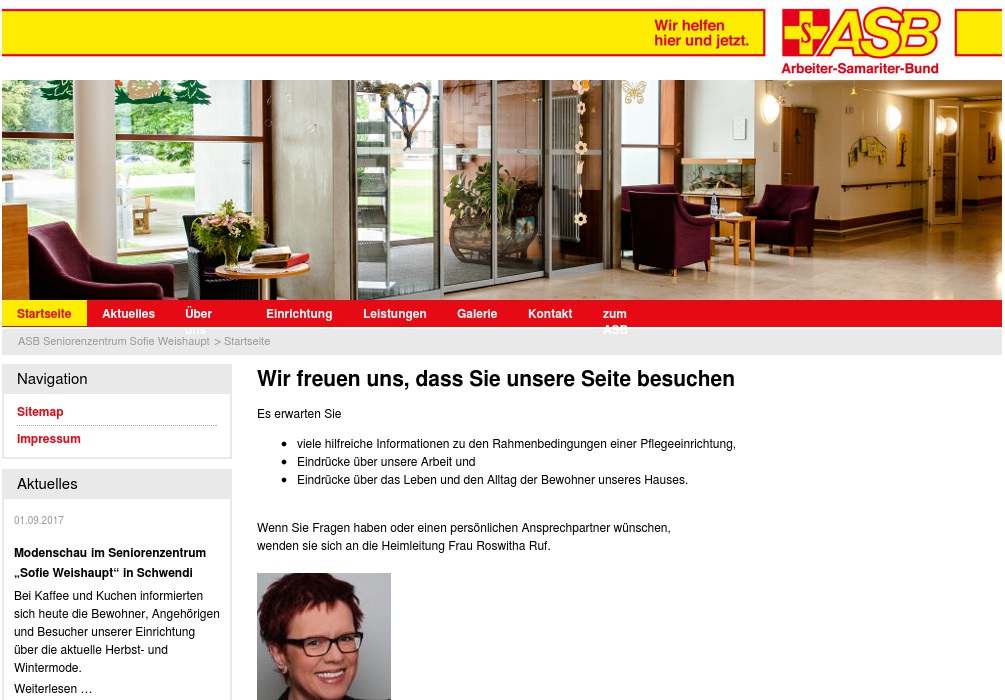 Arbeiter-Samariter-Bund Baden-Württemberg e.V. Region Orsenhausen-Biberach Abteilung SZ Sophie Weishaupt