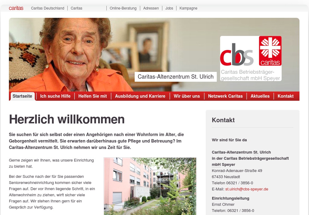 CBS Caritas Betriebsträger- gesellschaft mbH Speyer Caritas Altenzentrum St. Ulrich