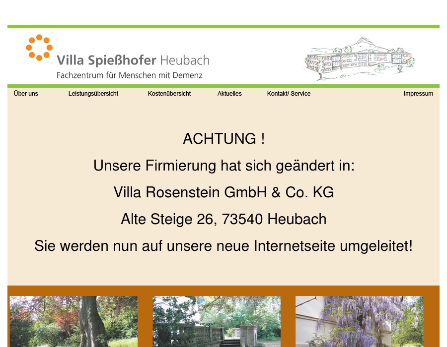 Villa Rosenstein GmbH & Co. KG Fachzentrum für Menschen mit Demenz