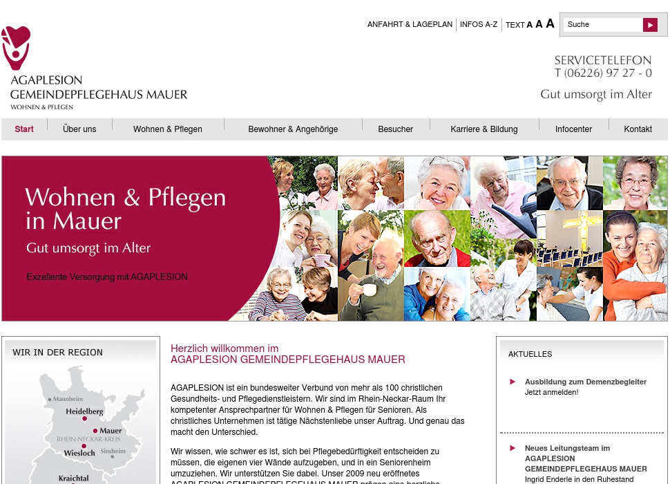 AGAPLESION DIAKONIEVERBUND RHEIN-NECKAR gGmbH AGAPLESION HAUS MAUER