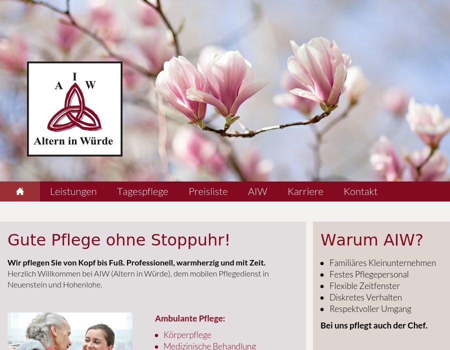 AiW Mobiler Pflegedienst Angela Martin-Fuggmann Tagespflege Altes Spital