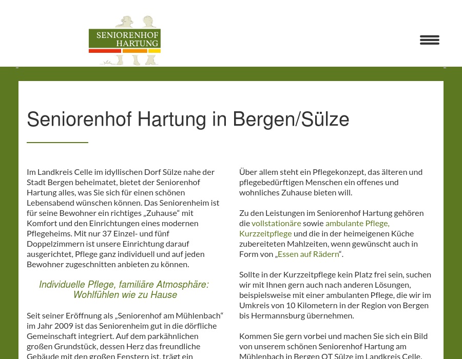 Seniorenhof  Hartung GmbH & Co. KG Pflegeheim