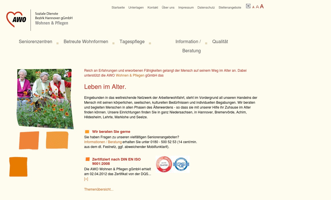 AWO Soziale Dienste Bezirk Hannover gGmbH Tagespflege Ihme-Ufer