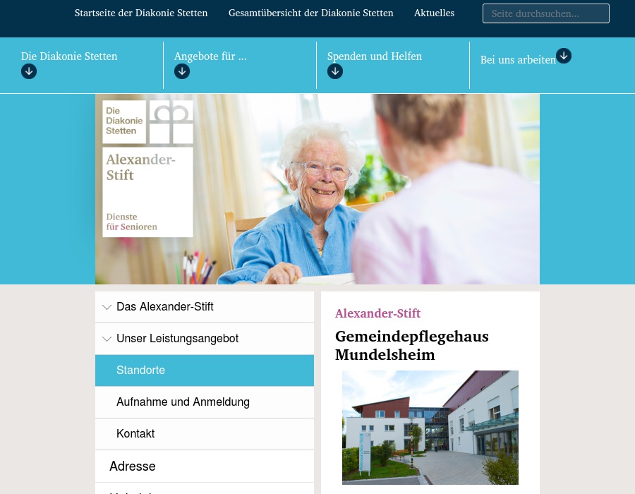 Alexander-Stift Dienste für Senioren gGmbH Seniorenwohn- und Pflegeheim Mundelsheim