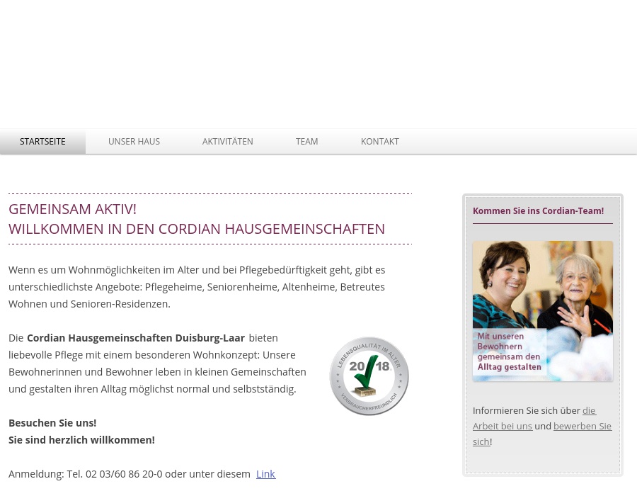 Cordian Hausgemeinschaften Duisburg-Laar