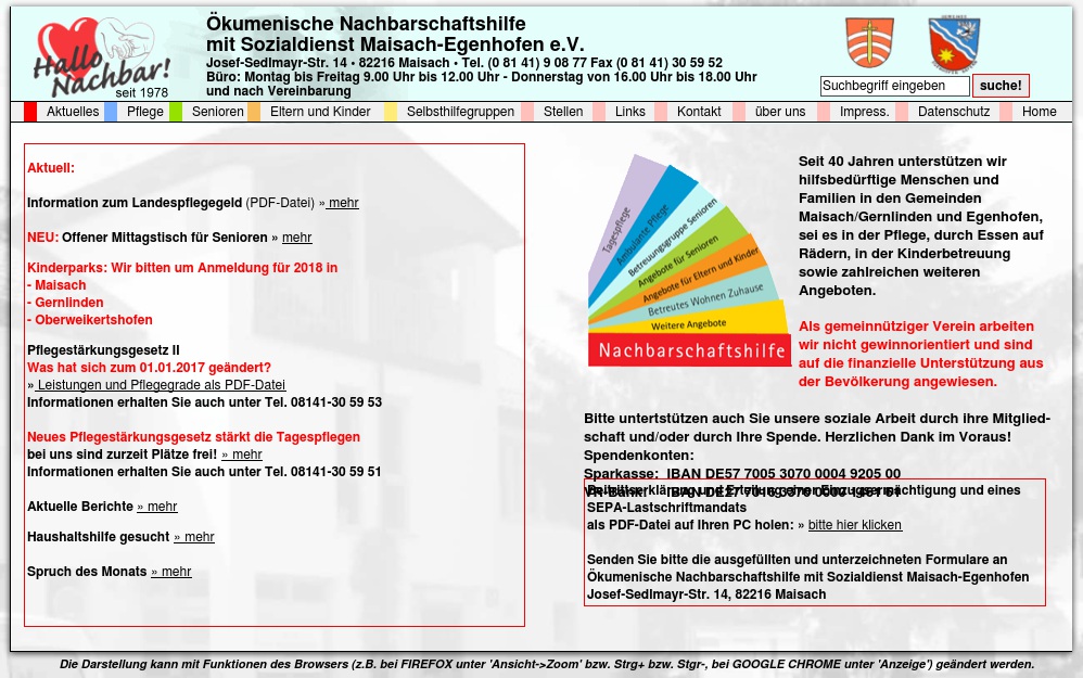 Ökumenische Nachbarschafts- hilfe Maisach-Egenhofen e.V. Tagespflege