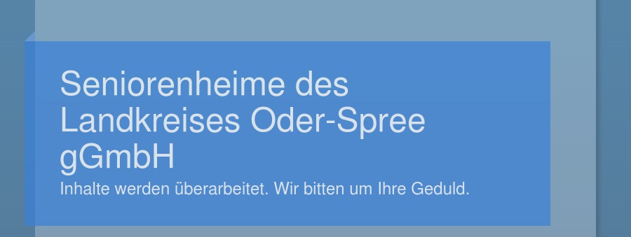 Tagesstätte im Seniorenheim Beeskow