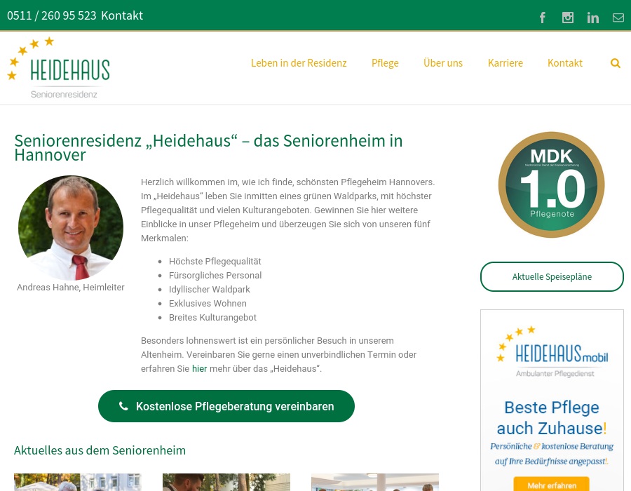 Seniorenresidenz Heidehaus Kurzzeitpflege