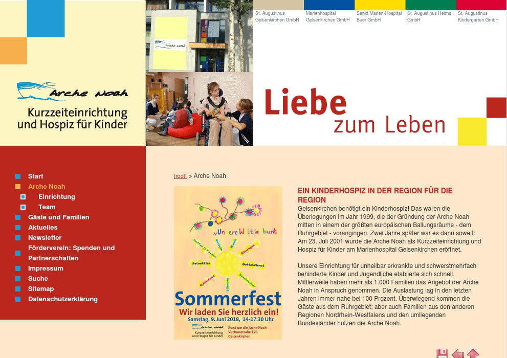 Arche Noah - Kurzzeitpflege für behinderte Kinder