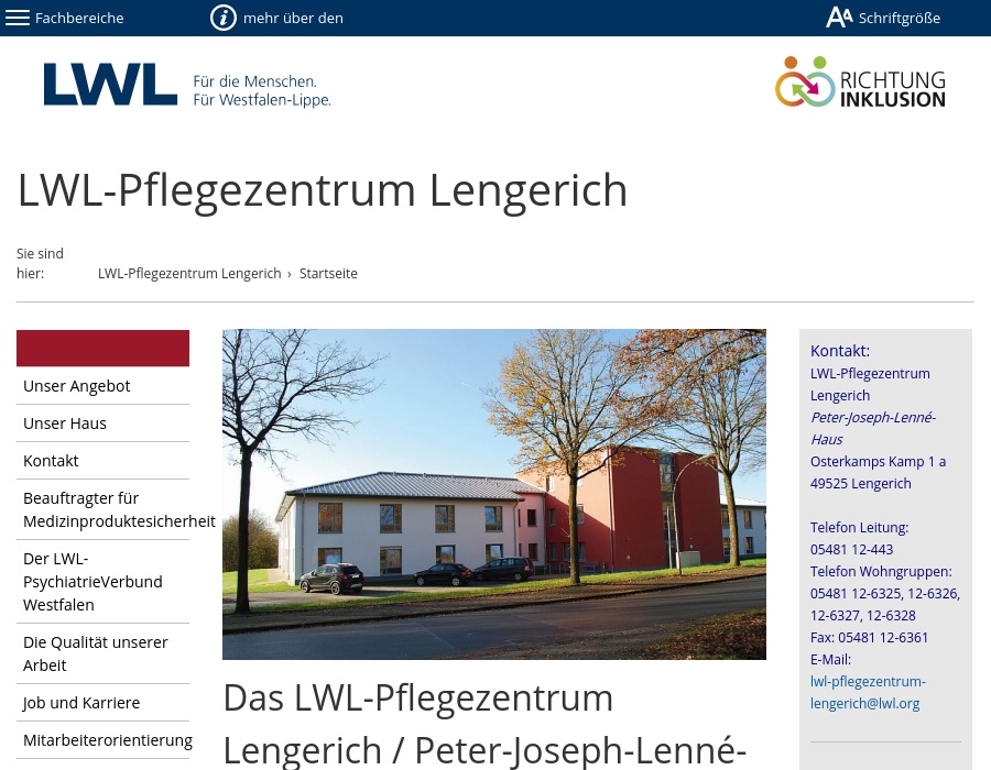 LWL Pflegezentrum Lengerich "Peter-Joseph Lenne"