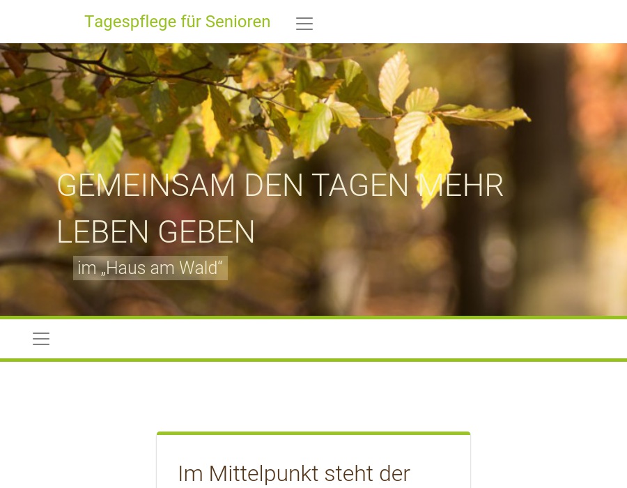 Haus am Wald Claudia Bauer Tagespflege von Senioren