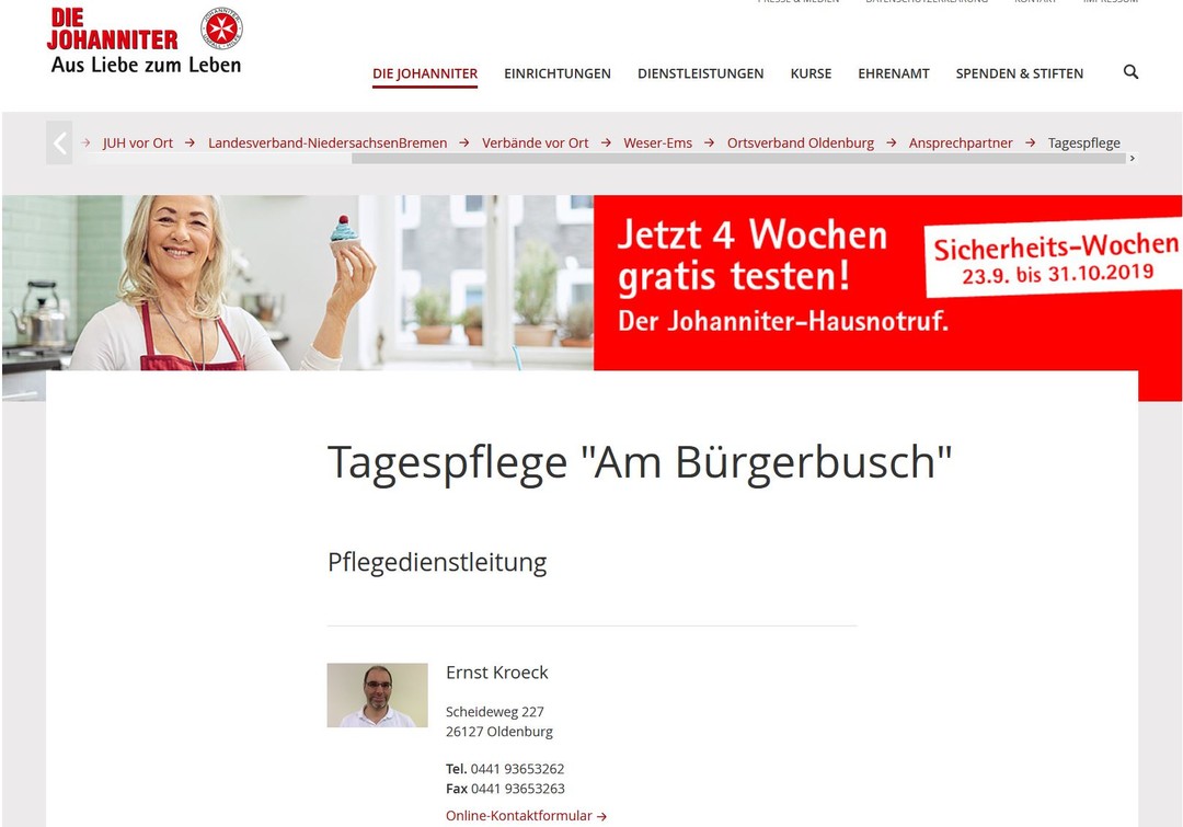 Johanniter-Unfall-Hilfe e.V. Tagespflege Oldenburg