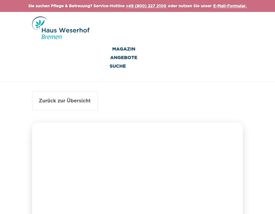 Haus Weserhof Bremen Vollstationäre Pflege