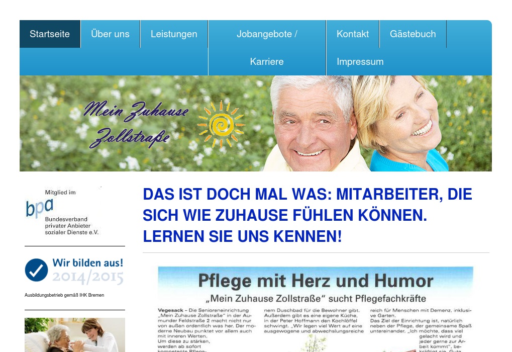 Senioreneinrichtung Mein Zuhause Zollstraße GmbH DOREAFAMILIE Bremen-Vegesack